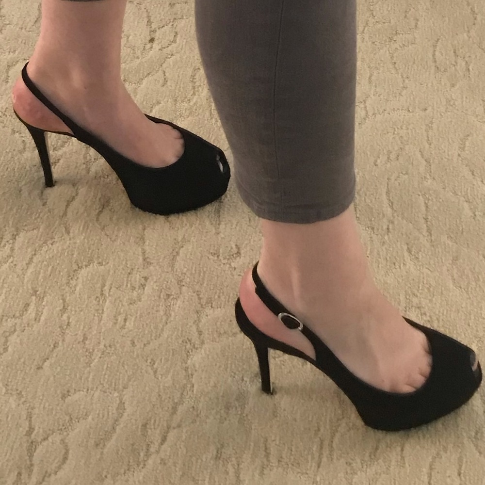 Giuseppe Zanotti black suede peep toe size 36